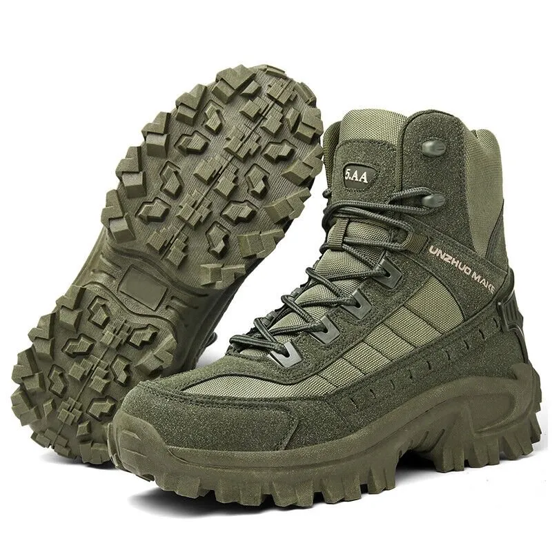 2024Men's Waterproof Outdoor Puncture Resistant Combat Boots (Upgraded Durability)