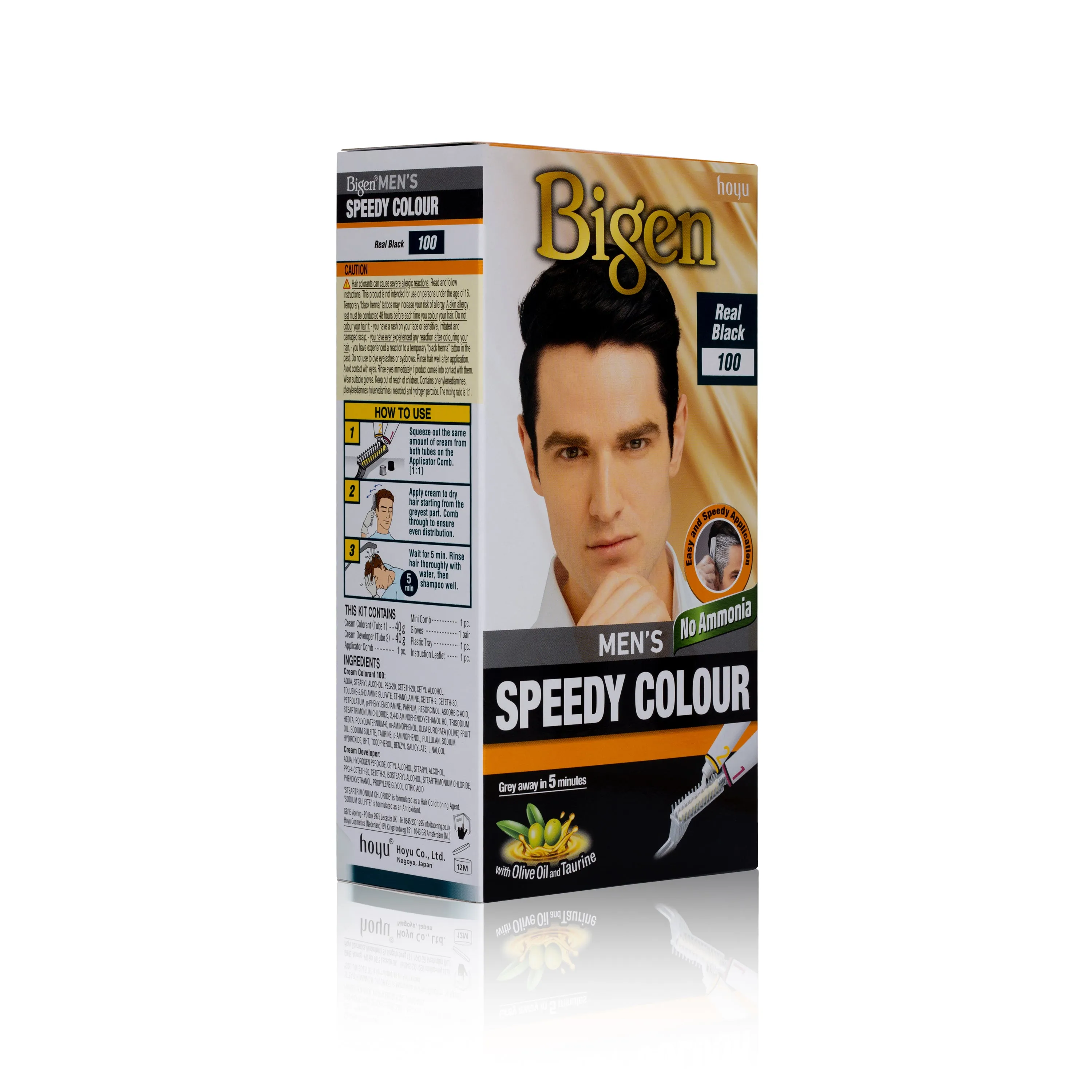 Bigen Men’s Speedy Colour - 100 - Real Black