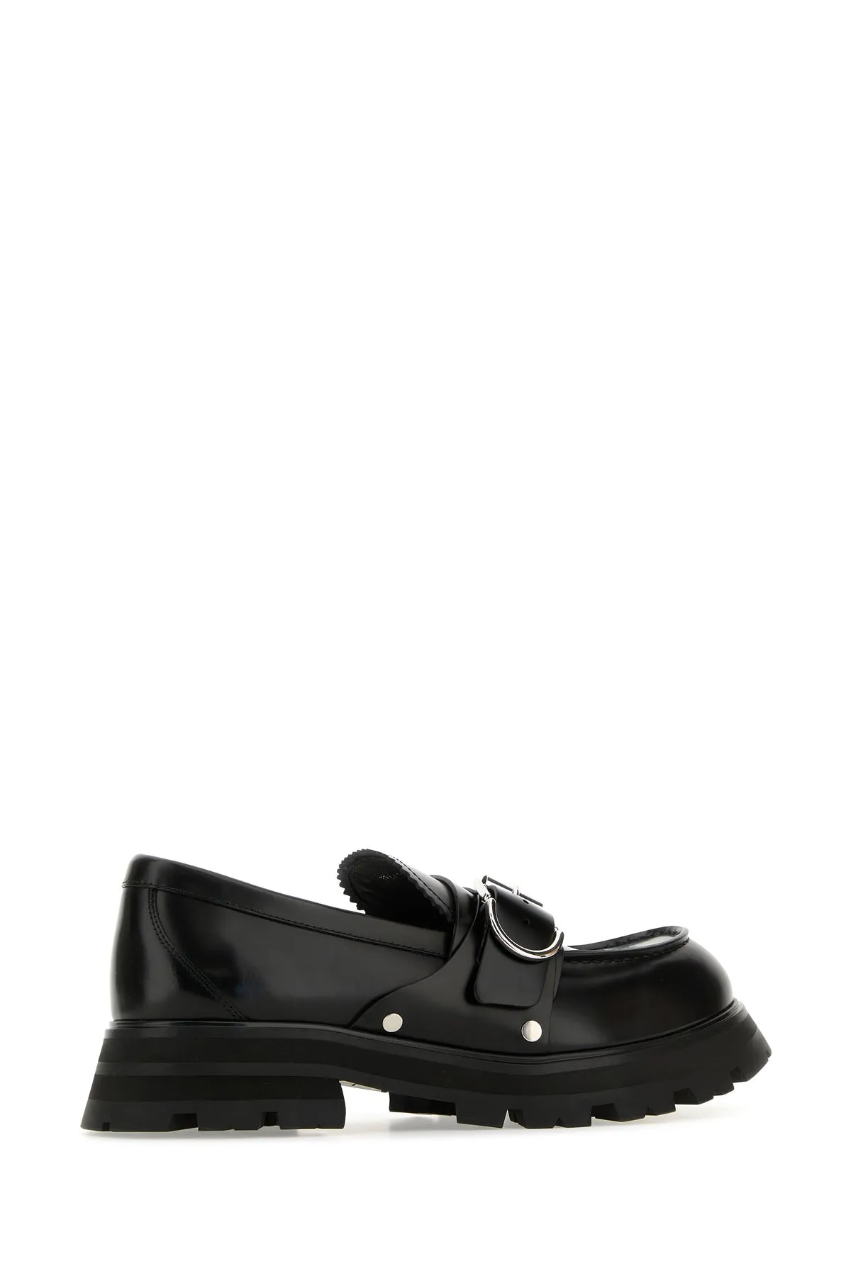 Black leather Wander loafers
