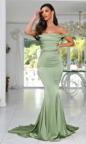 Comfy Green Evening Dress