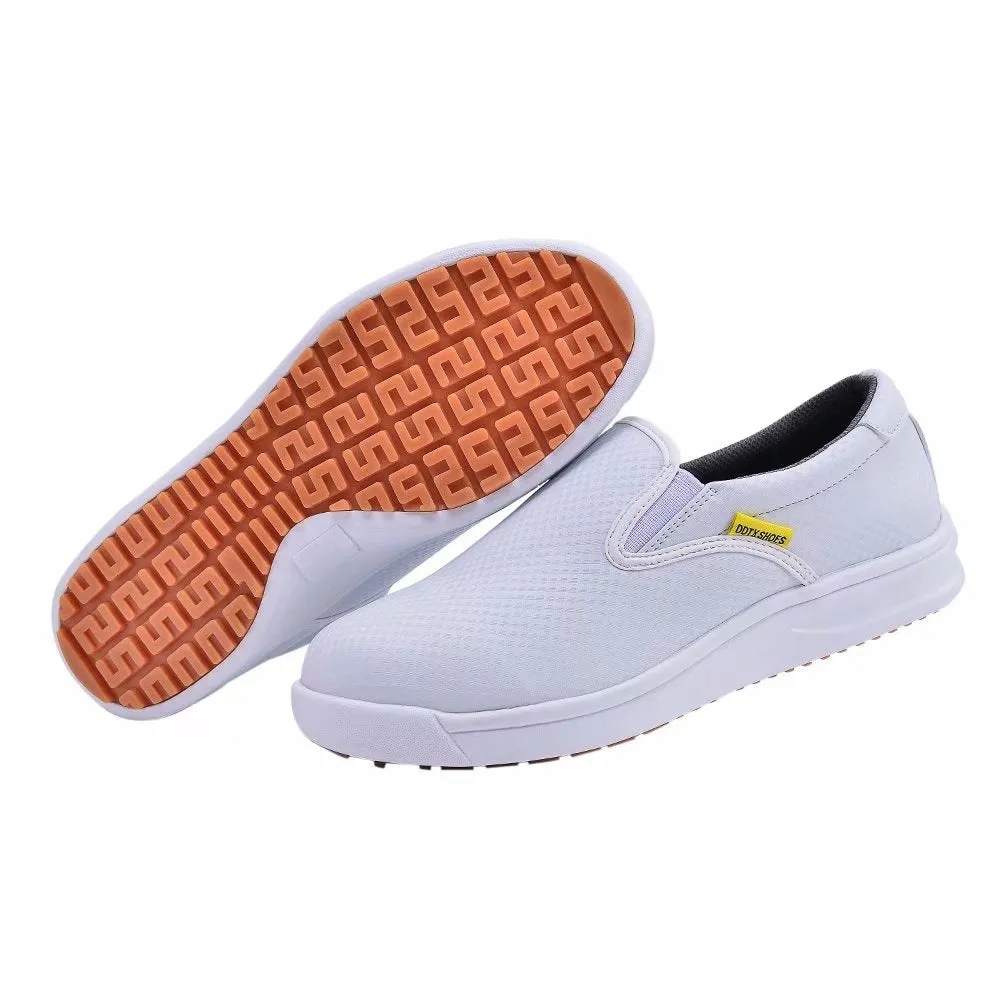 DDTX Lightweight Work Kitchen Chef Shoes for Men and Women SRC Anti-Slip White CF450W
