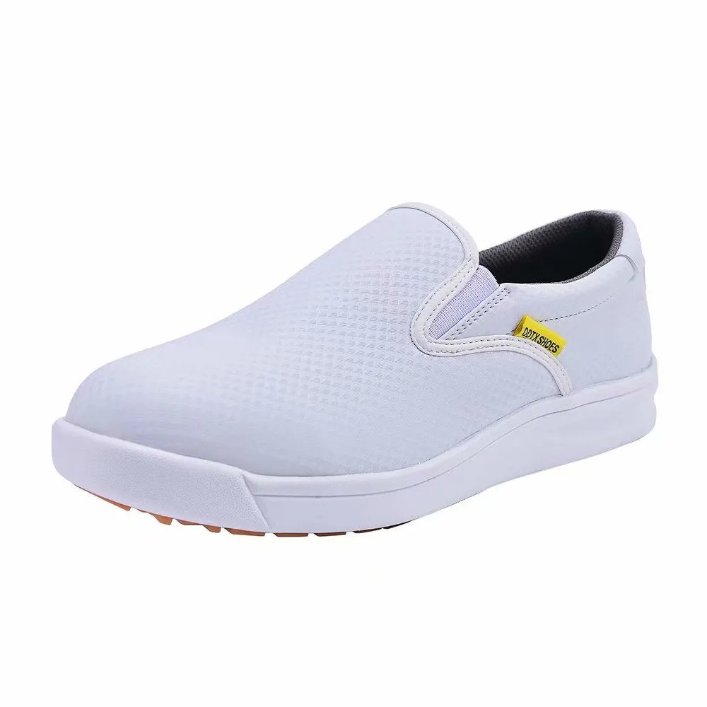 DDTX Lightweight Work Kitchen Chef Shoes for Men and Women SRC Anti-Slip White CF450W