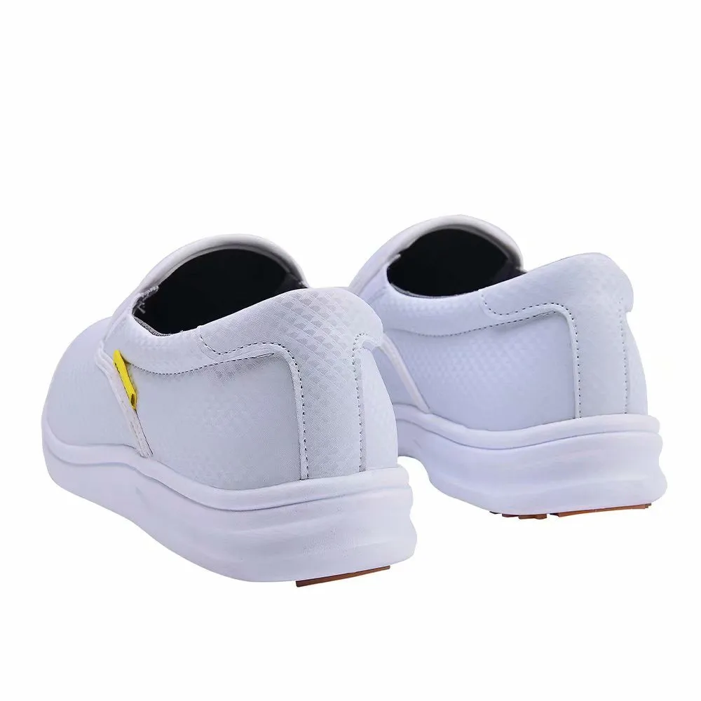 DDTX Lightweight Work Kitchen Chef Shoes for Men and Women SRC Anti-Slip White CF450W