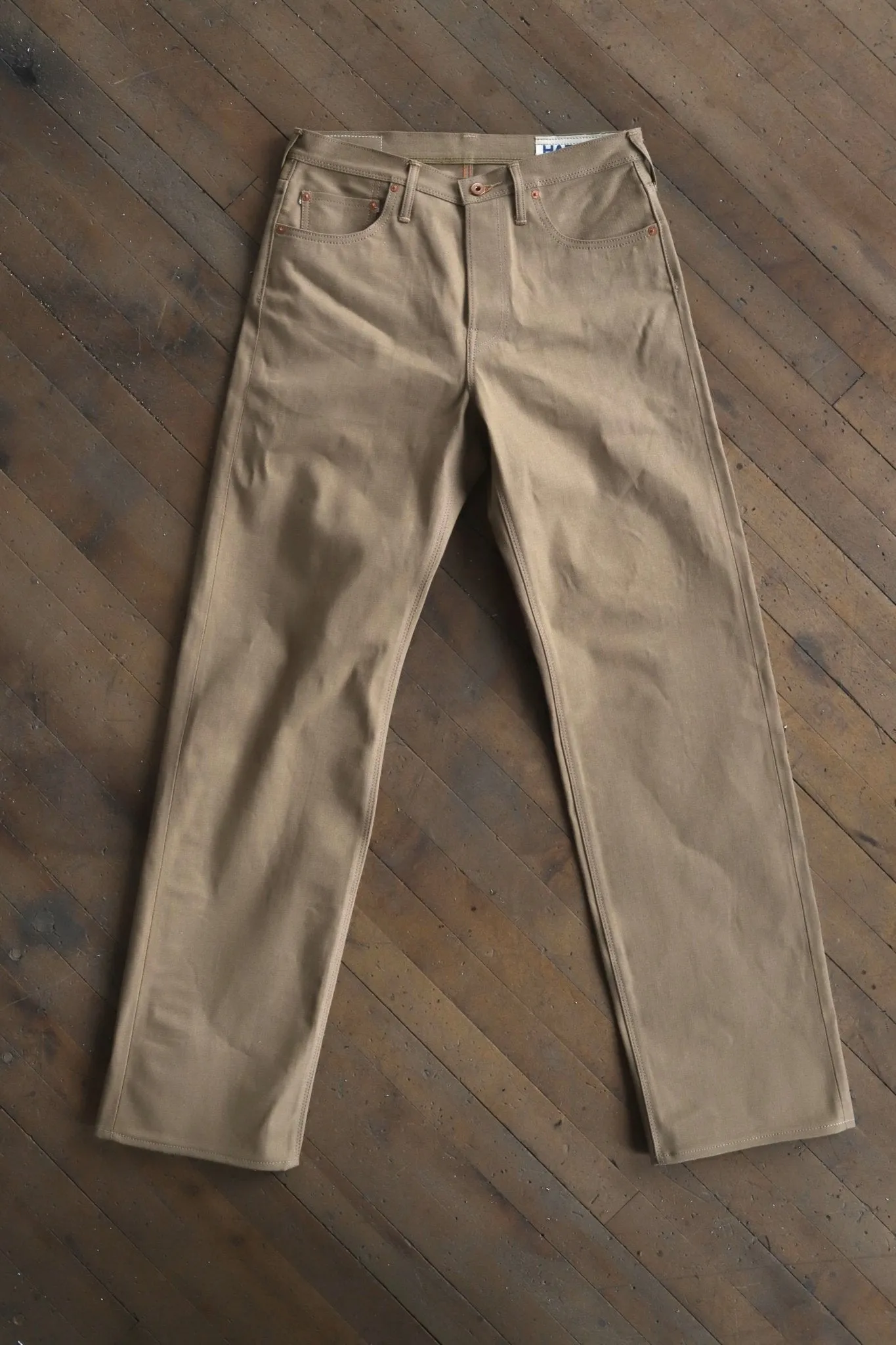 HARDENCO - 303 Fullcut Tan Selvedge Denim Jeans