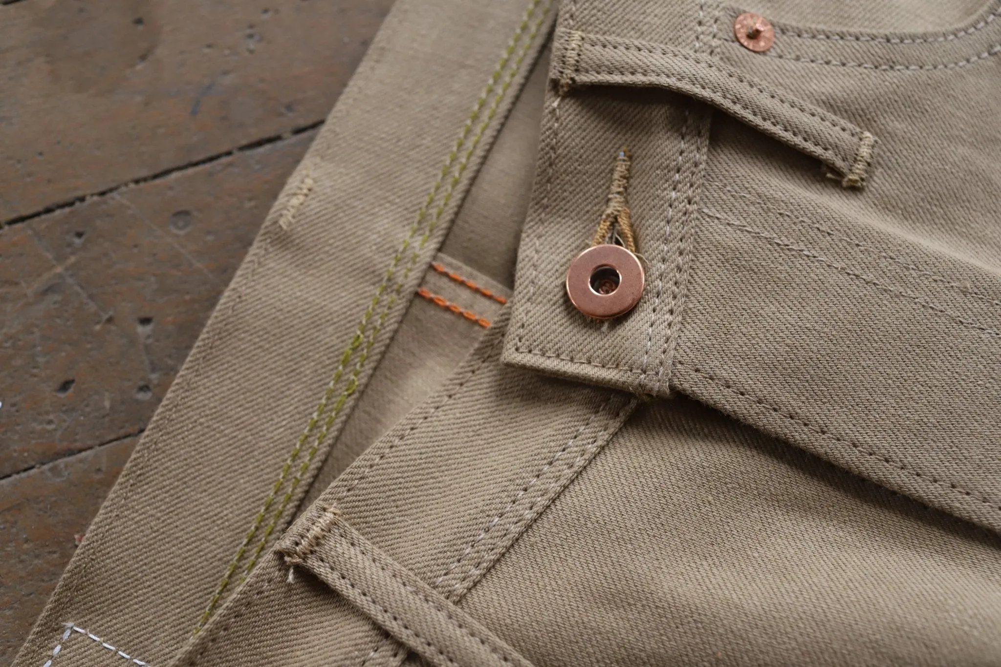 HARDENCO - 303 Fullcut Tan Selvedge Denim Jeans