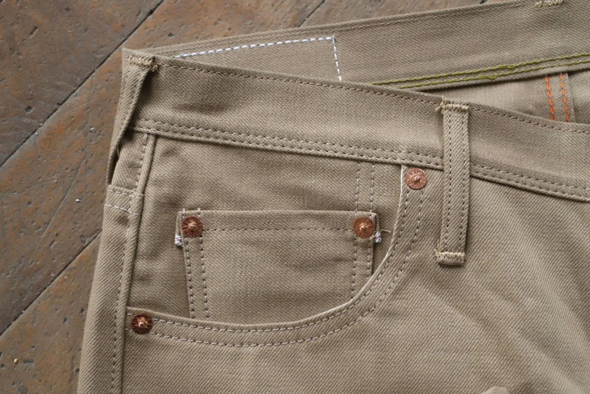 HARDENCO - 303 Fullcut Tan Selvedge Denim Jeans