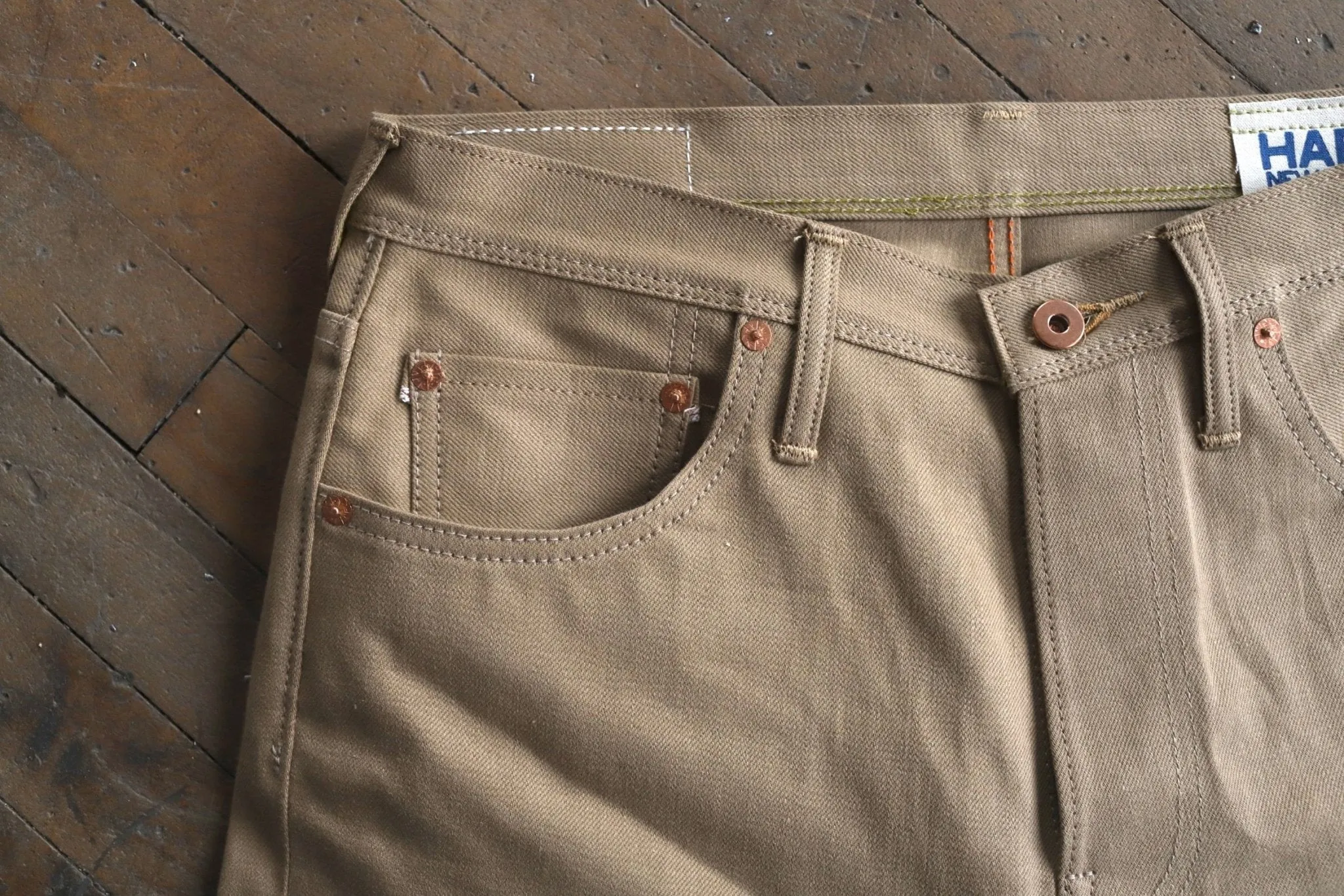 HARDENCO - 303 Fullcut Tan Selvedge Denim Jeans