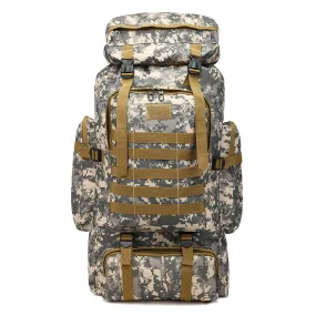 Men 80L Waterproof Military Backpack Outdoor Sport Bags Nylon Travel Hiking Bag