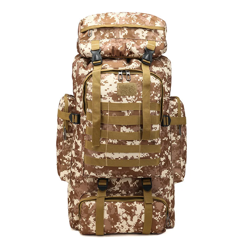 Men 80L Waterproof Military Backpack Outdoor Sport Bags Nylon Travel Hiking Bag