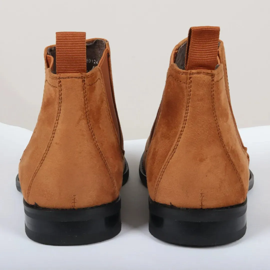 Men's Slip On Suede Leather Lined Chelsea Boots