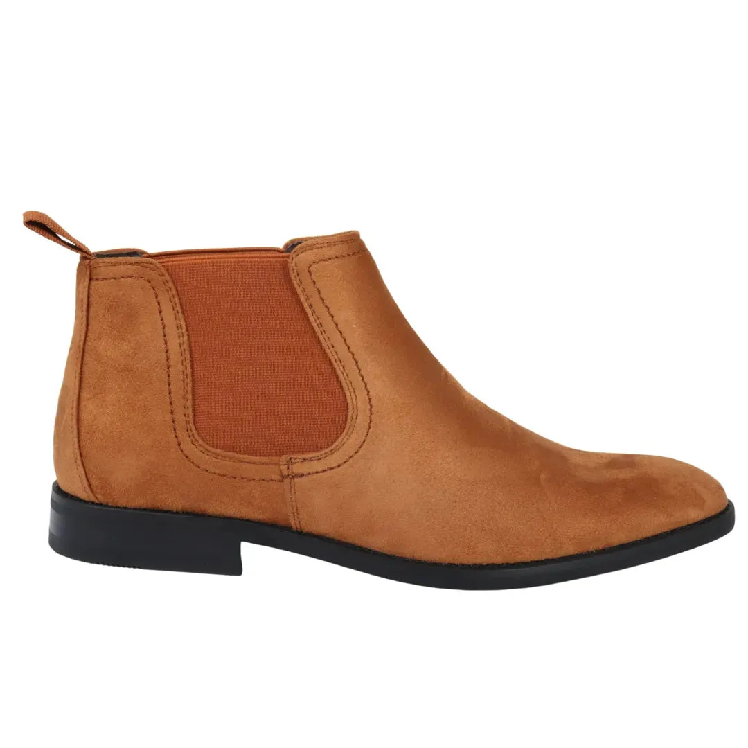 Men's Slip On Suede Leather Lined Chelsea Boots