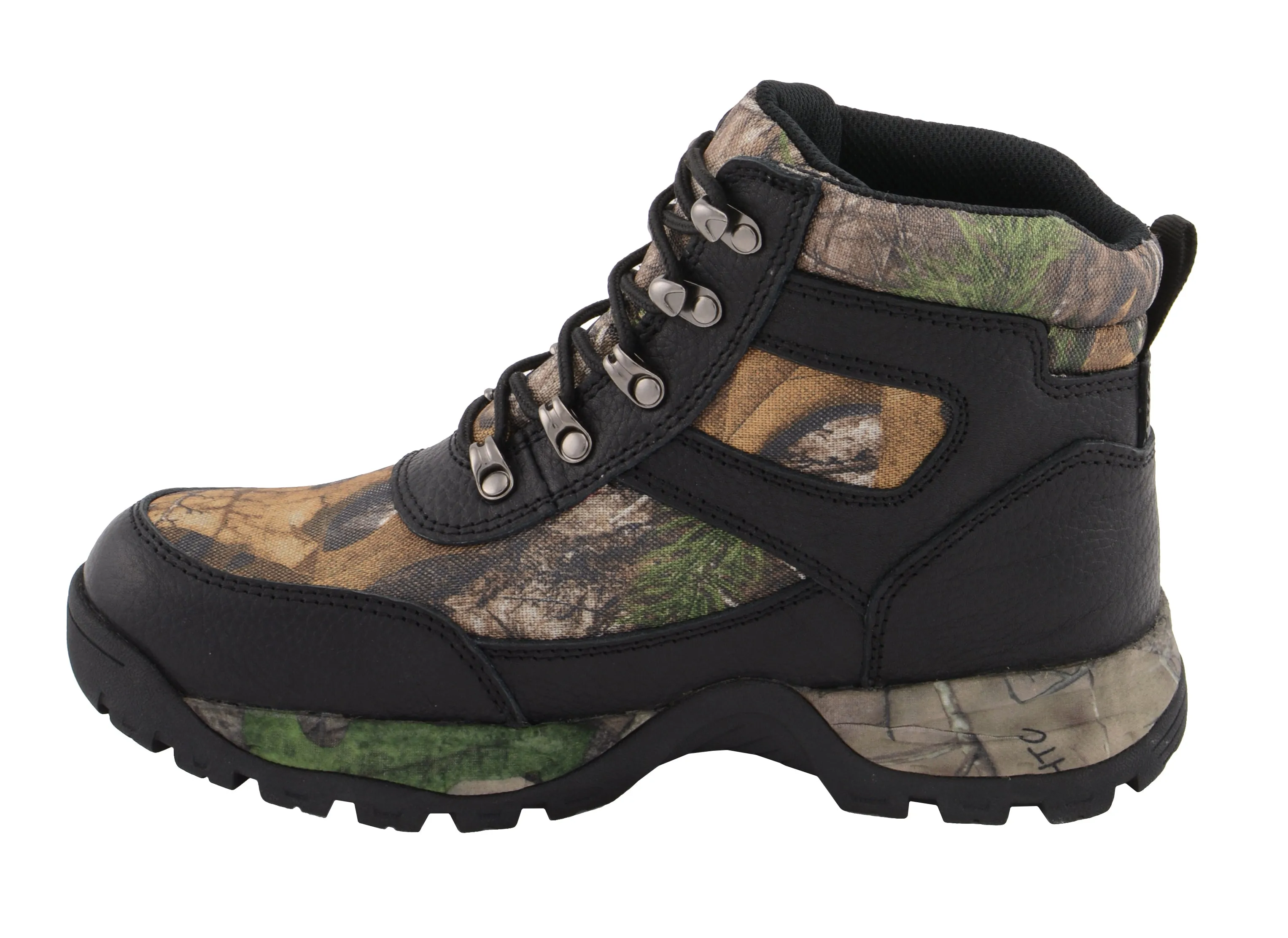 Men's Waterproof Black Hiking Boot w/ Mossy Oak Print