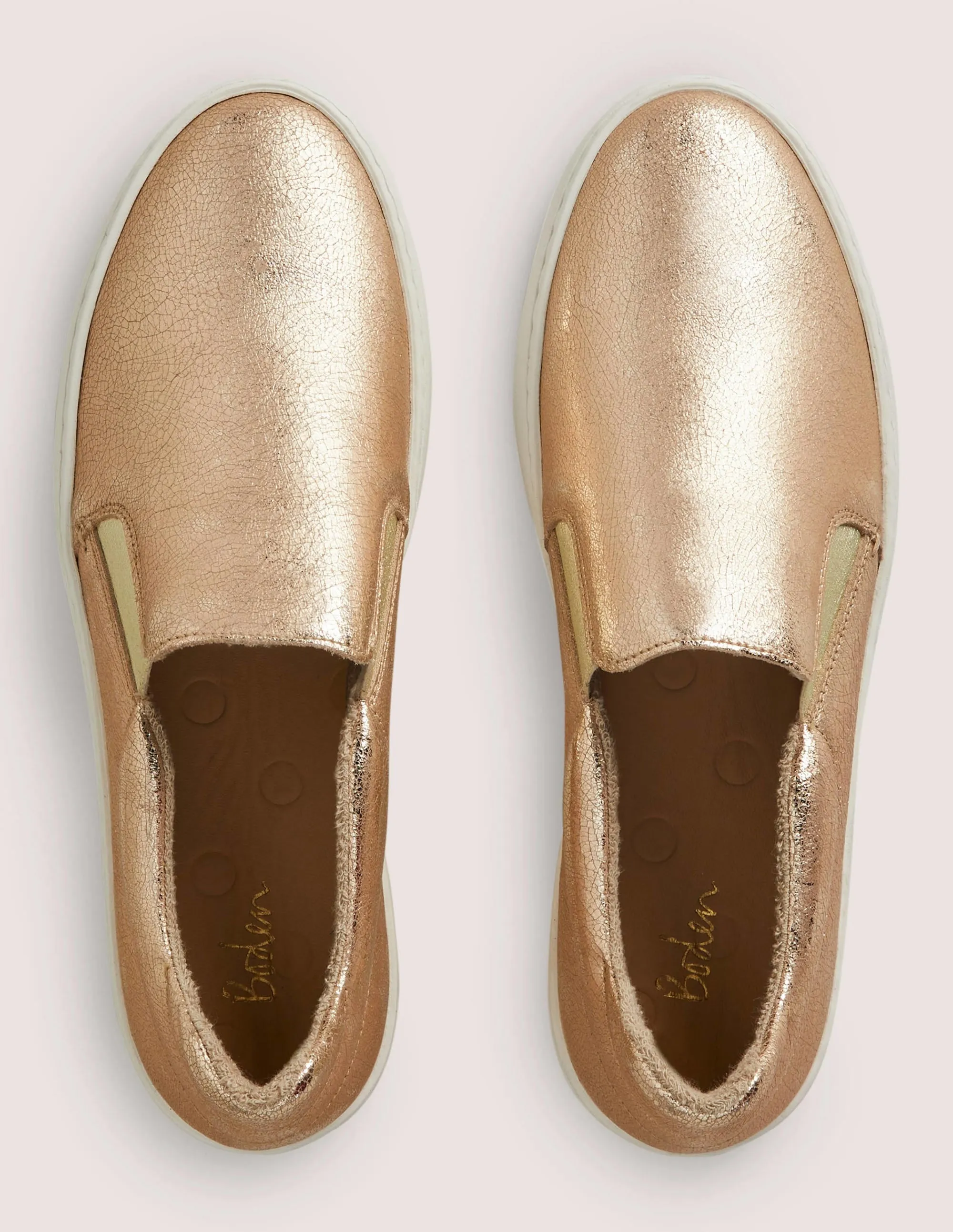 Slip-on Trainers-Metallic Gold