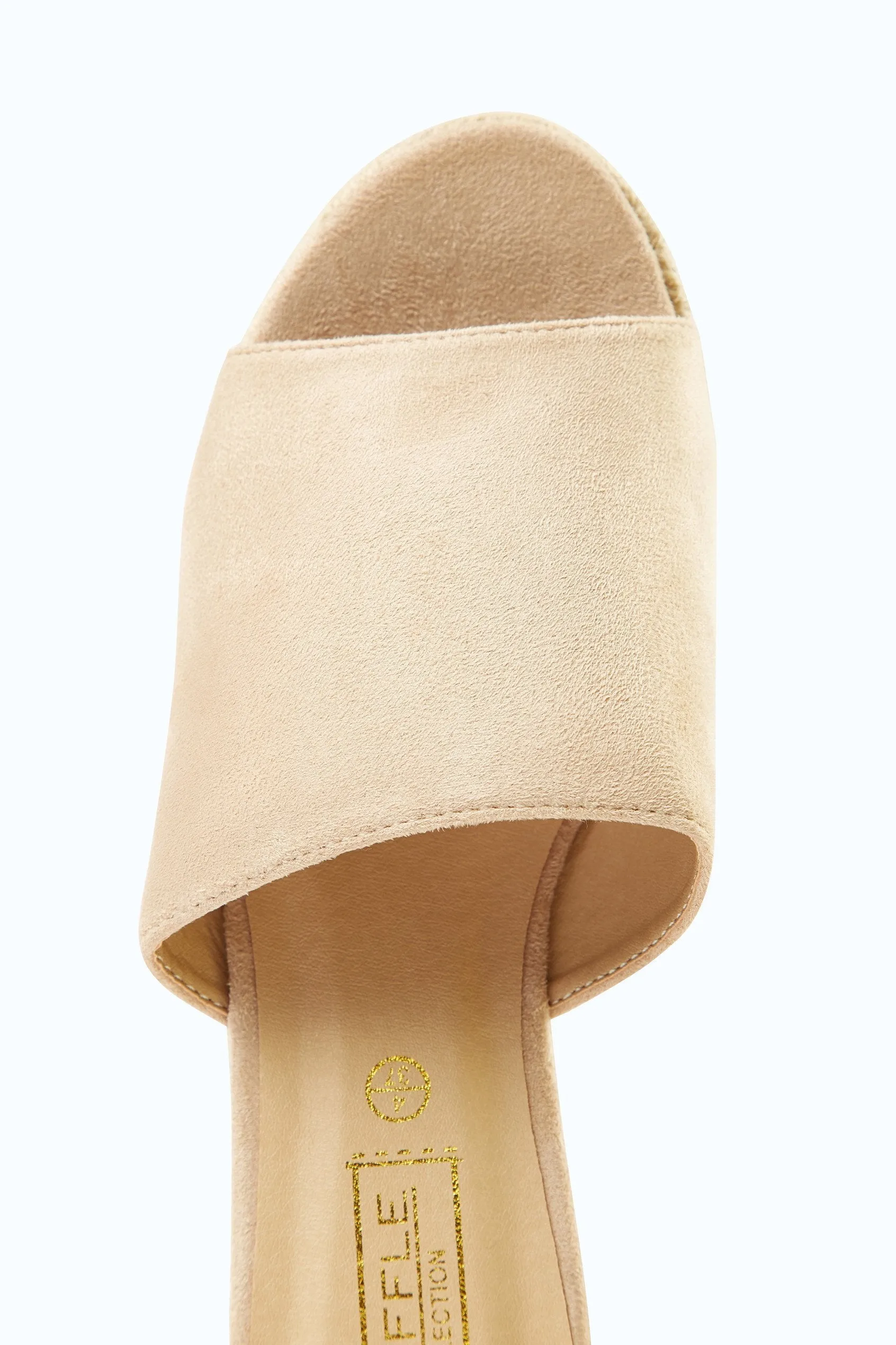 Stone Slip On Mule Wedges