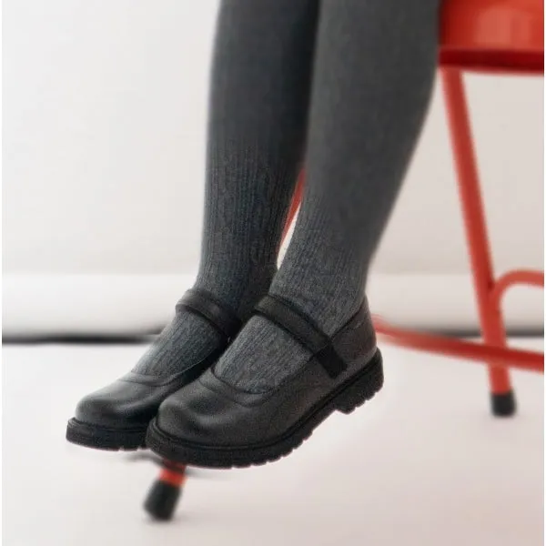 TALLY Girls School Leather Shoes Black